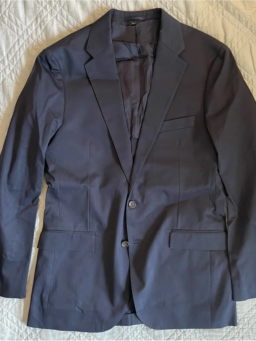 J. CREW Ludlow Slim-fit suit jacket in Japanese cotton chino Navy 40L $398 CQ521